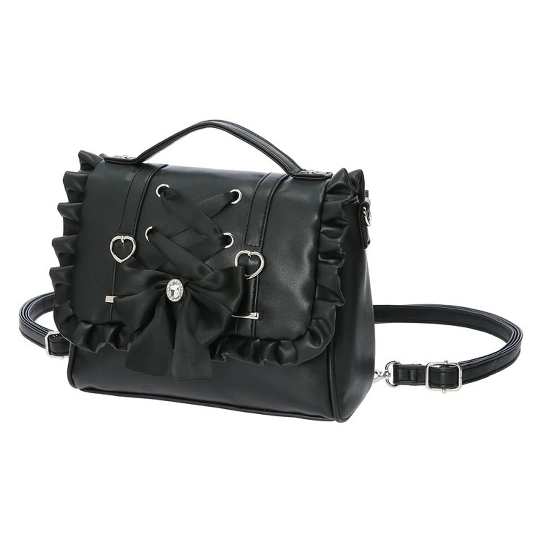 

Bags for Women Sweet Lolita Bow Bandage Heart Handbags Kawaii Y2k All Match Schoolbag Students Casual Chic Backpacks Girls Gifts