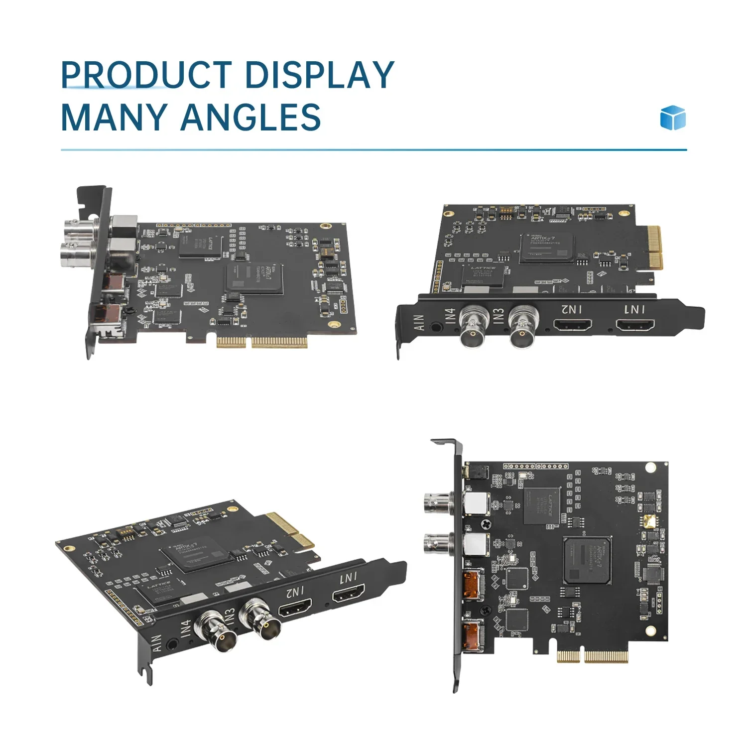 2025 UNISHEEN Win10 Linux Streaming Zoom Vmix VJ OBS 4 Channel 1080P 3G SDI HDMI بطاقة التقاط الفيديو PCIe Box Recorder #4