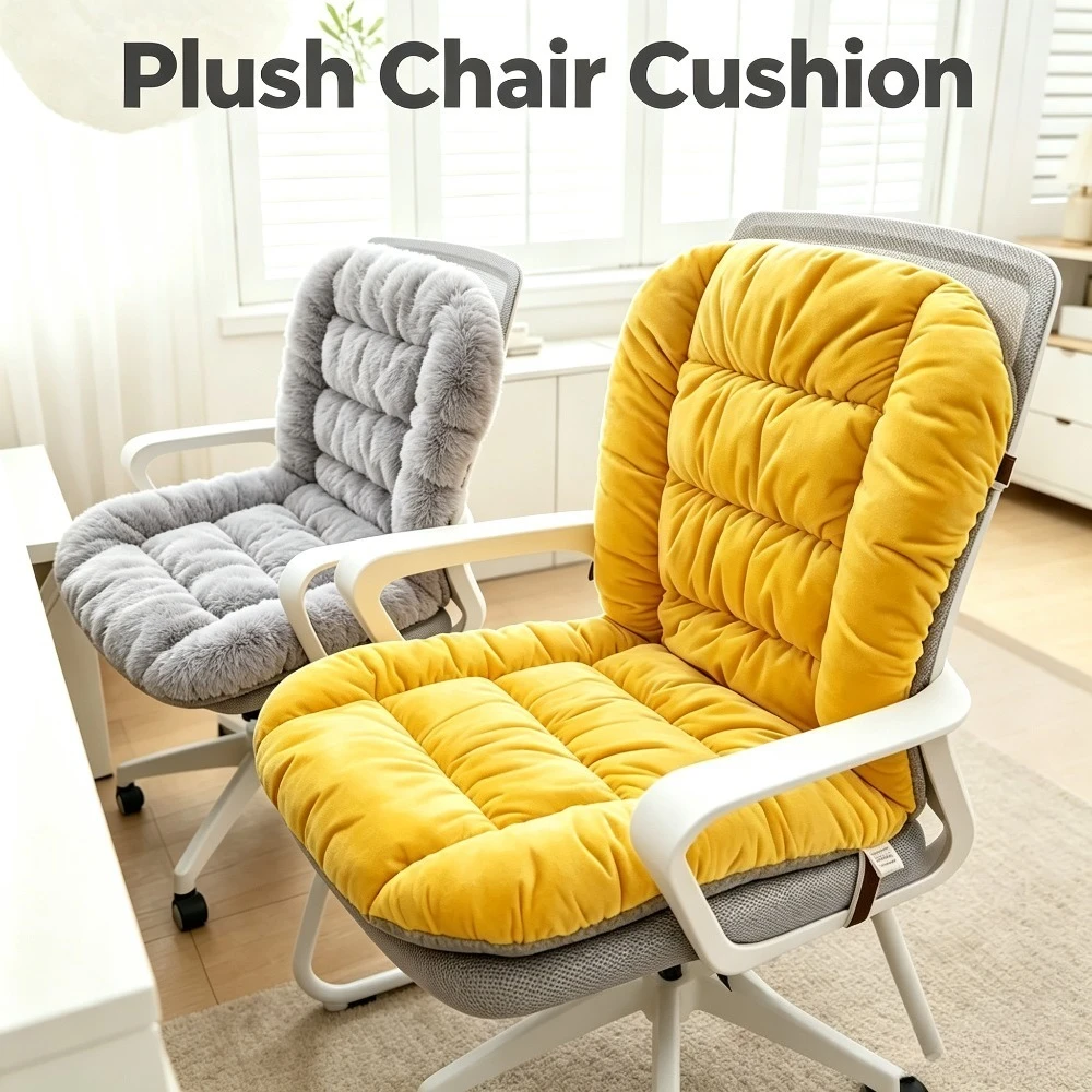 Extra Thick Comfortable Chair Pad with Back Support Non Slip Soft Cushion for Office Patio Garden Rocking Chair Outdoor Use