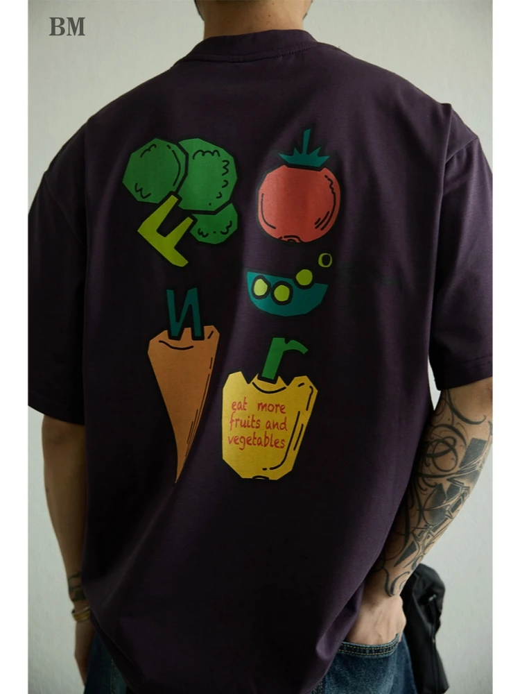 Summer American Vintage Graphic Print T Shirt For Men Women Tee Top Loose Fit Short Sleeve Round Neck Streetwear Casual Trendy