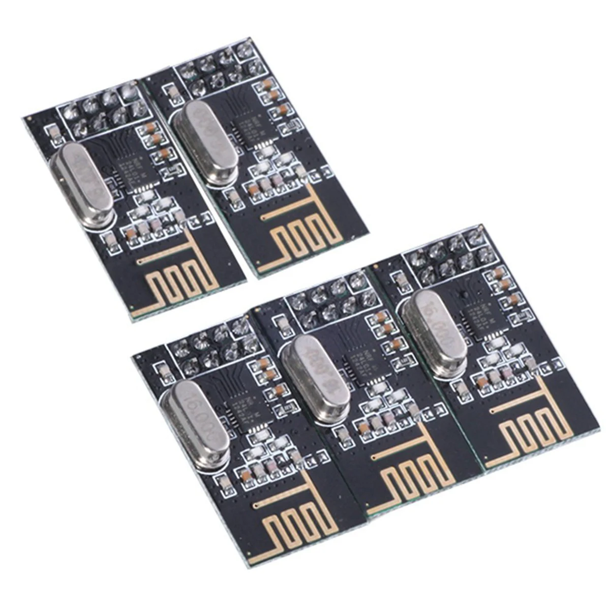 

5pcs 2.4Ghz Wireless Transceiver Module 34Mm 1Mm Industrial Control 2Mbps 25 Channels Multi-Point Communication Car