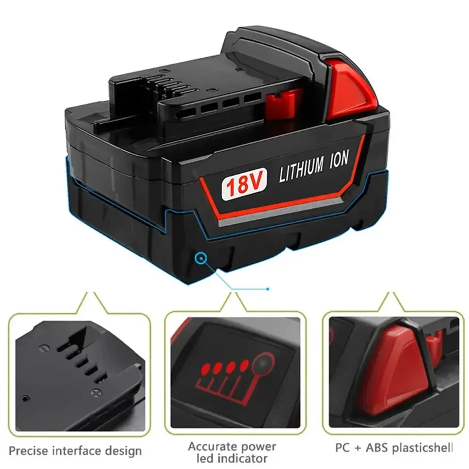 Voor Milwaukee M18 Batterij 18V 6.0Ah 9.0Ah Vervangende Lithium Batterij voor Milwaukee M18 48-11-1815 48-11-1850 2604-22 Batterij