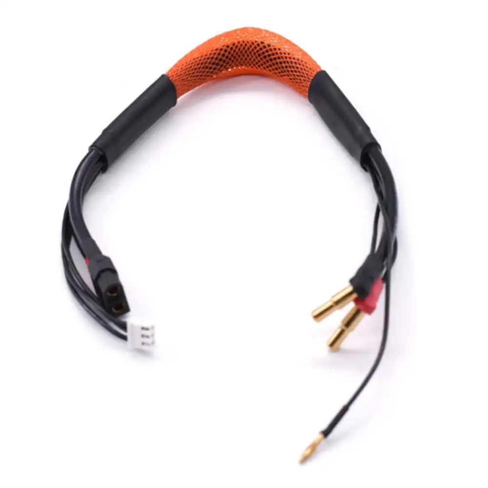 

2S XT60 Balance Charging Lead 4mm & 5mm Multi Bullet Plug with orange/green wire 12AWG 300MM