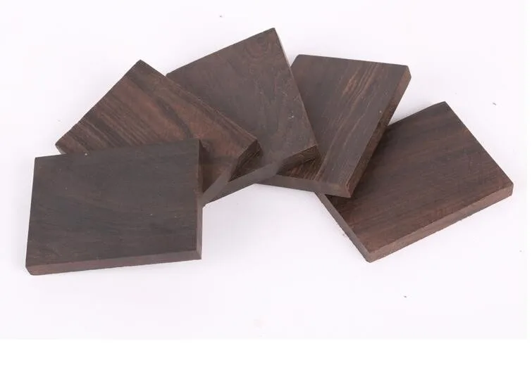 Diy Ebony Wood Unfinished Wood Mahogany East African Ebony Red Sandalwood Wood Slices Wooden Pieces for Craft Wood Decoration