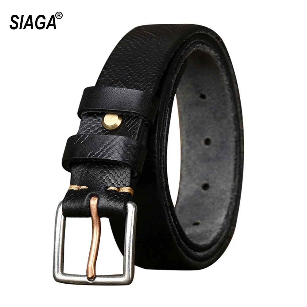 

Women's Cowhide Leather Belt Stainless Steel Buckle Belts Jeans Accessories