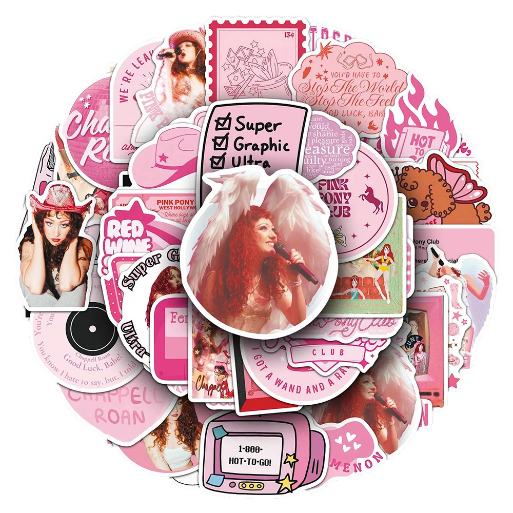 

10/30/50pcs Singer Chappell Roan Cartoon Stickers Graffiti Decoration DIY Phone Case Album Scrapbook Guitar Decals for Fans Gift