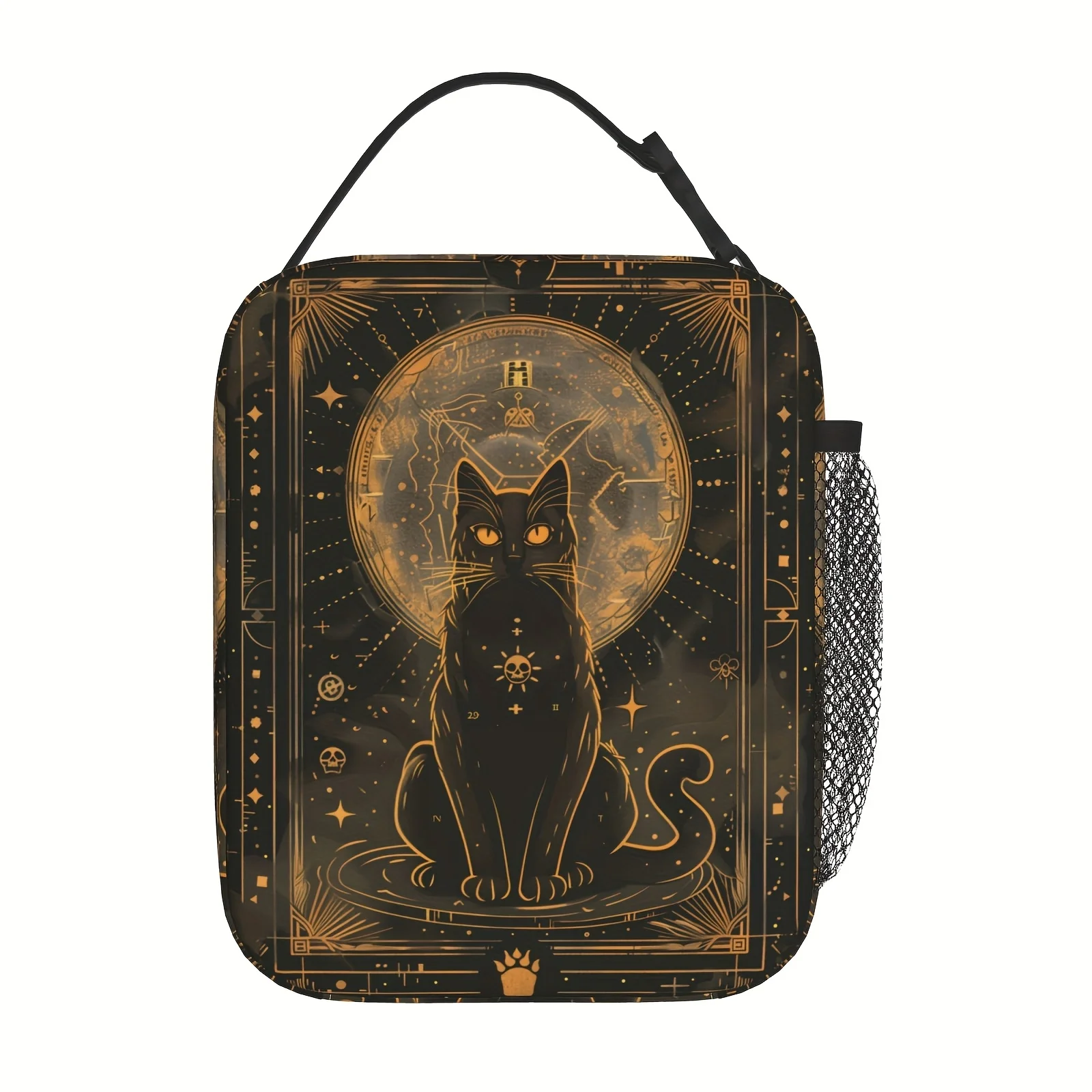 Tarot Black Cat Theme Lunch Box for Men Women Cat Lunch Box for Work,Picnic,School,Travel,Hiking,Beach Or Fishing