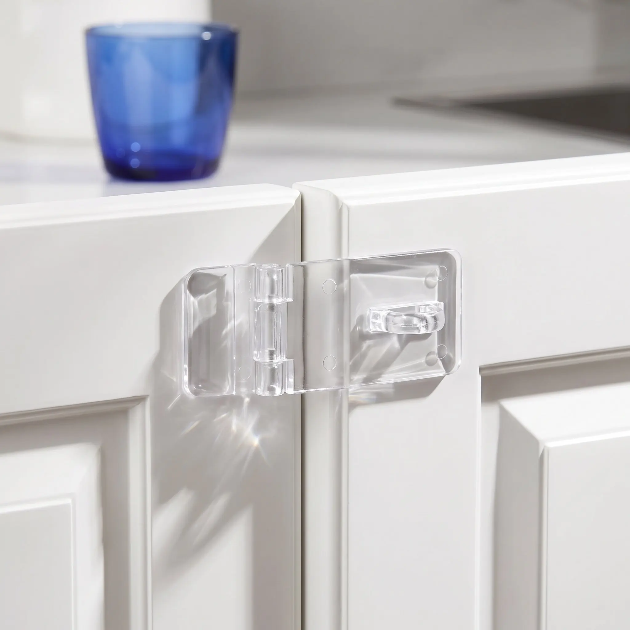 20Sets Acrylic Lock Hasp Transparent Hinge Hasp Easy Install Corrosion Resistant Smooth Surface for Suitcase Latch Balcony Door