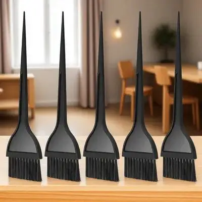 12Pcs Hair Dye Brush Plastic Long Handle Dense Bristles Salon Home Use Precise Hair Tint Application Set Long Tail Dye Brush