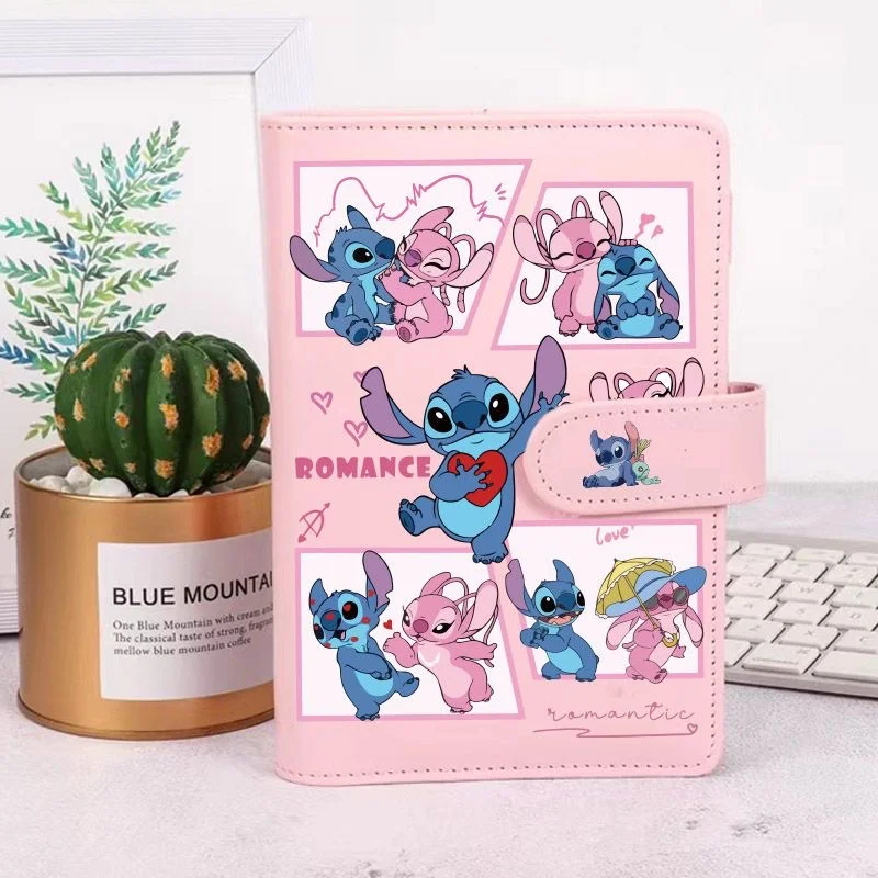 Disney Stitch Pu Cartoon Notebook Composition Book Cartoon Tablet Supplies School Stationery Student Girl Gifts Wholesale