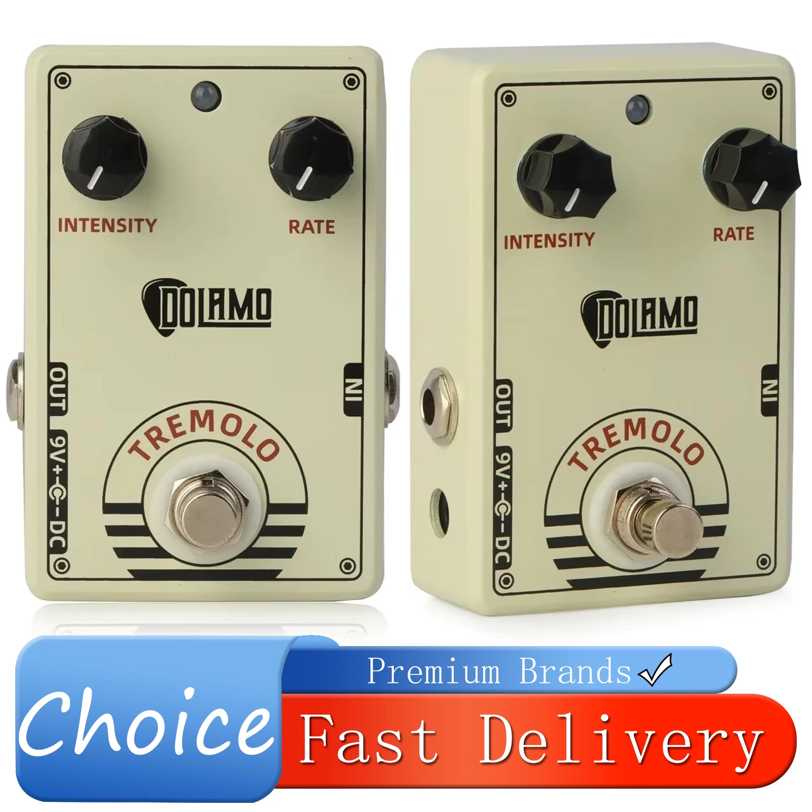 Dolamo D-13 Tremolo Electric Guitarra Effector Pedal Alloy Casing True Bypass Vintage Tremolo Sound Caline Guitar Accessories