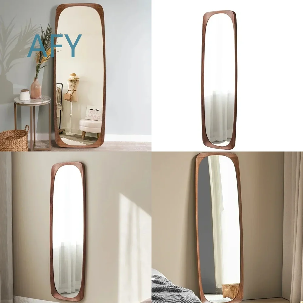 Premium Vintage Mid Century Mirror Wall Stickers for Bedroom Living Room Decor Large Floor Mirror for Home Office Space