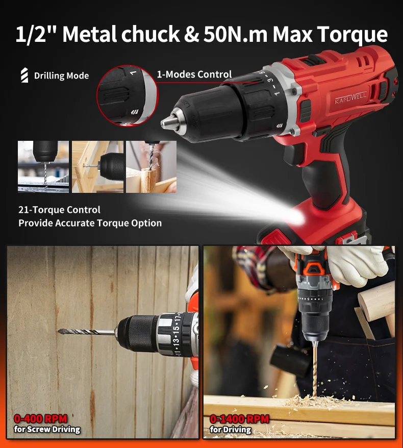 P0002B-Y-1 2023 Hot Selling Model 20v One Battery Run To All Tools Professional Cordless Power Tools Combo Set Kit