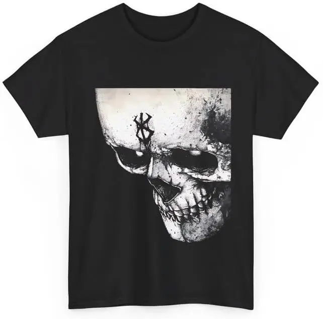 Dark Graphic Berserk T-Shirt - Eerie Skull Art