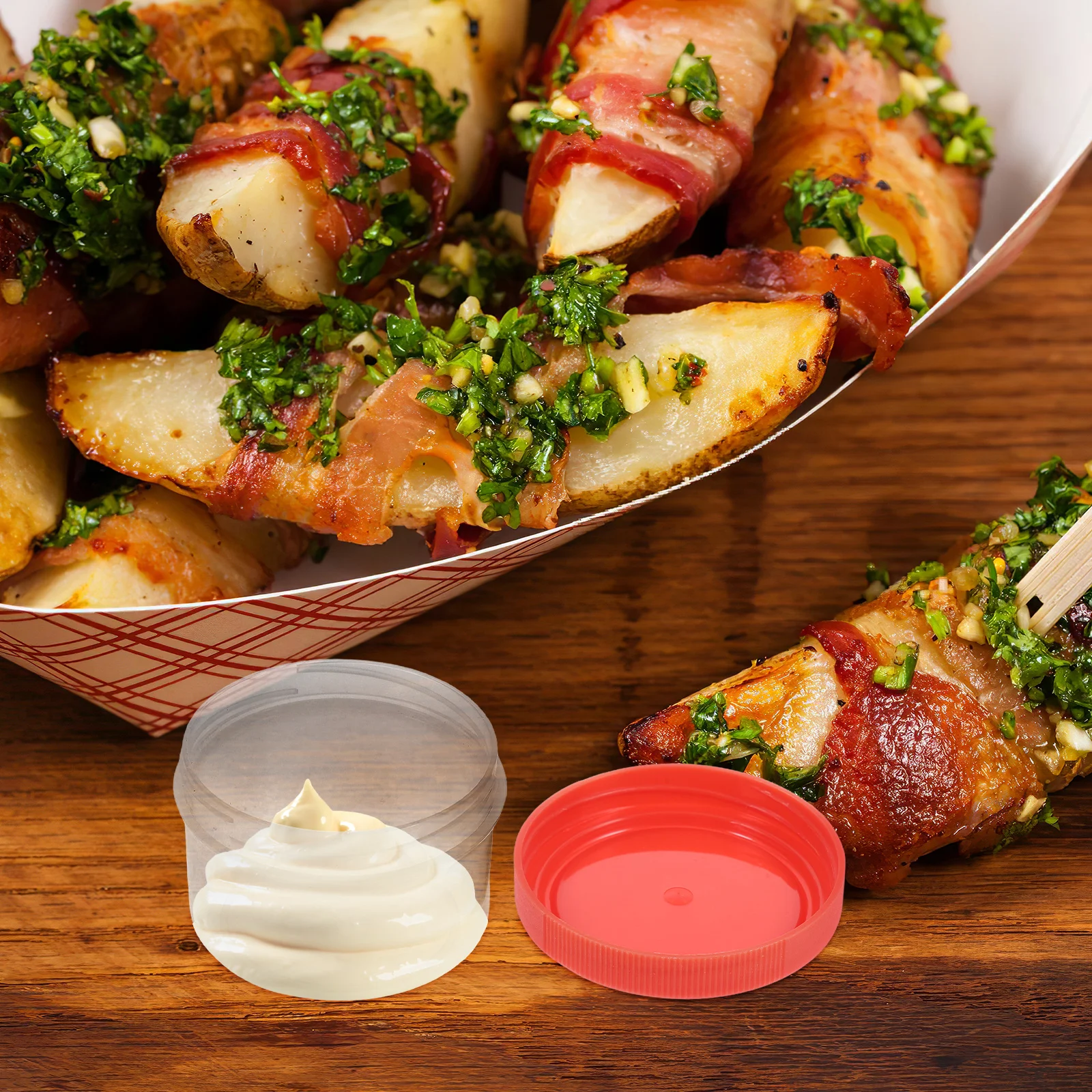 

1 set 1 Set Pp Condiment Containers Mini Sauce Cups Leak-Proof Dressing Bottles Portable Meal Prep Squeeze Cups Kitchen Spice