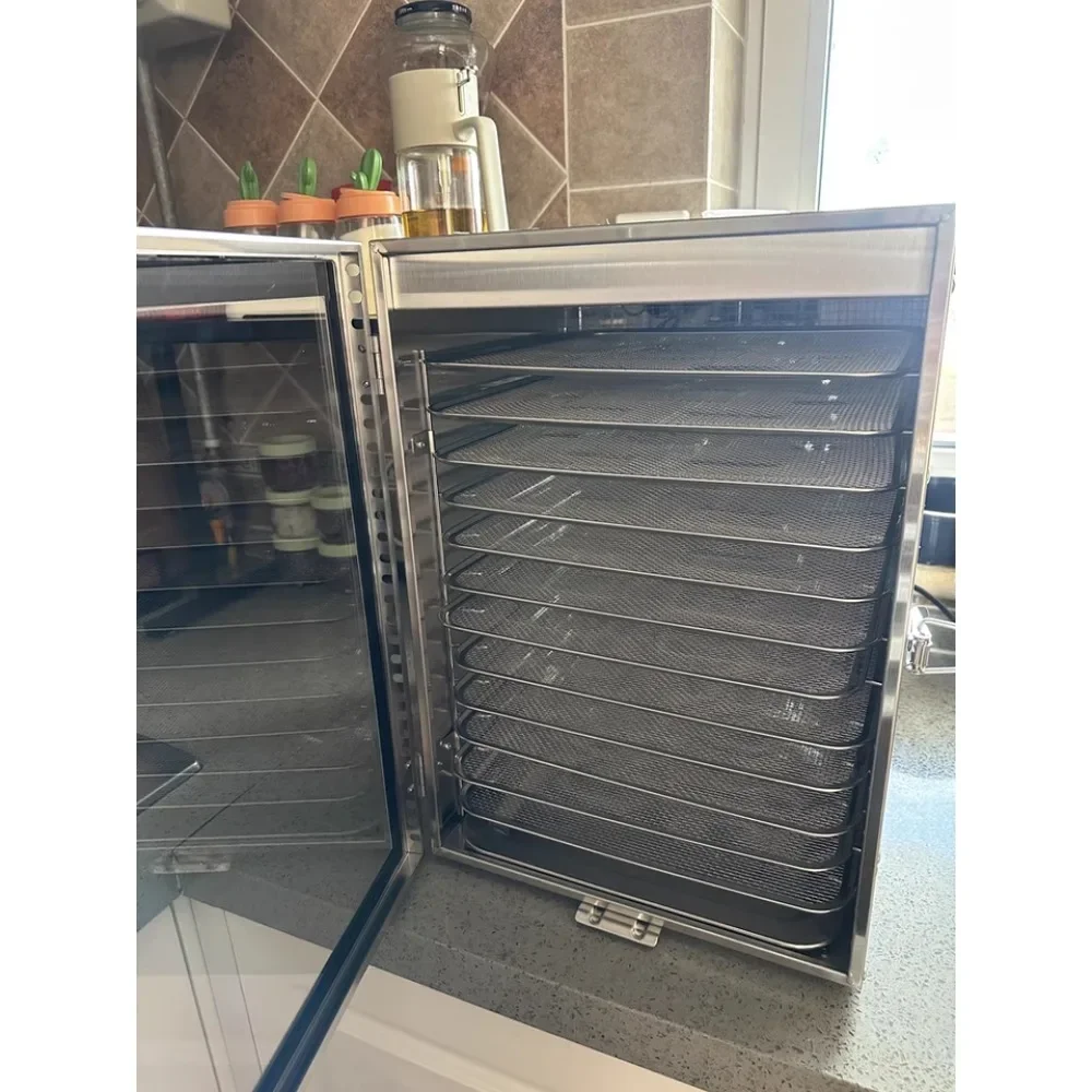 12 Layer Food Dehydrator Dryer, Commercial Stainless Steel Fruit Dryer for Dried Vegetables, Dry Fruits & Pet Snacks