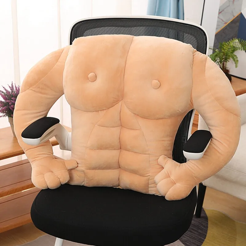 Funny Muscle Plush Pillow, Large Chest Abdomen Torso Stuffed Doll, Creative Boyfriend Shape Cushion, Fun Gift Sofa Home Decor