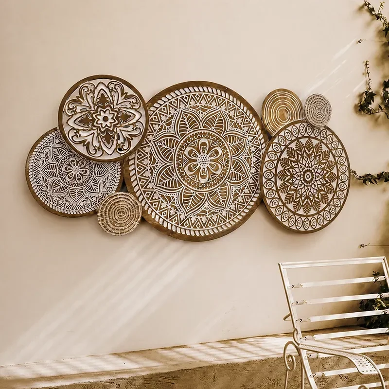 New Chinese Style Wrought Iron 3D Lotus Pendant Wall Decor Creative Tea Room Restaurant Hotel Background Decor