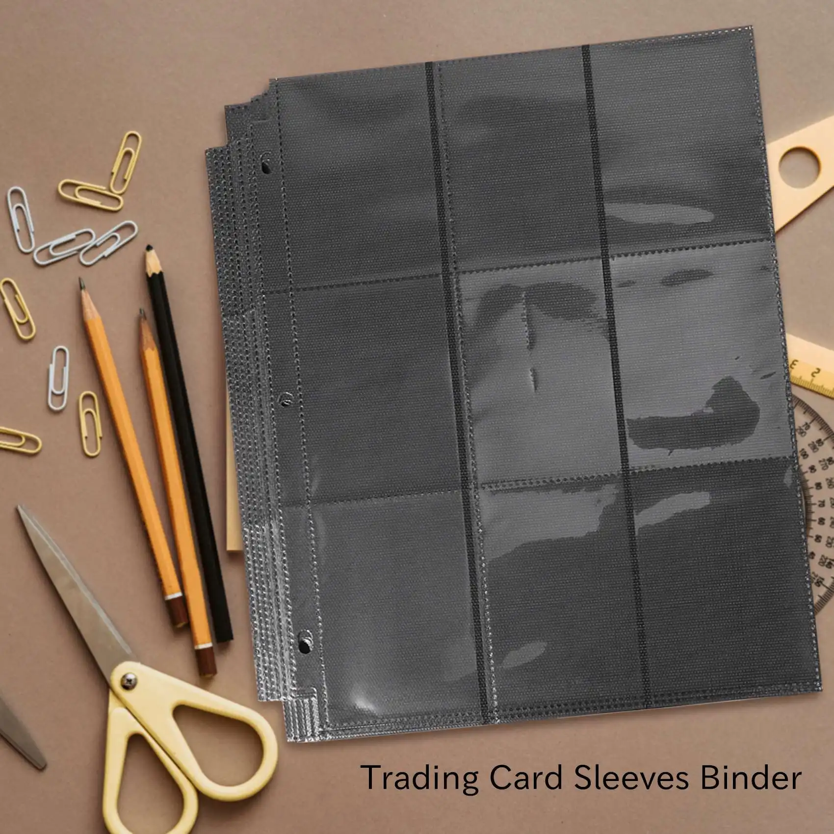 TEXU 900 جيوب حافظة بطاقات التداول، حافظة بطاقات البيسبول مناسبة لحماية حامل البطاقات المكونة من 3 حلقات #5