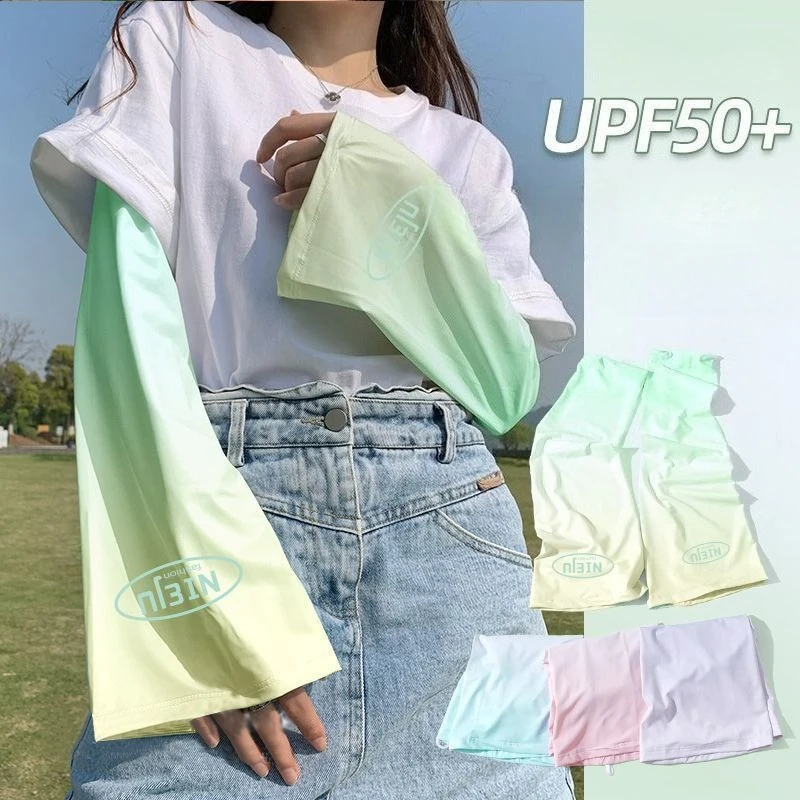 

Loose Cycling Arm Sleeves Ice Fabric UV Protection Sunscreen Running Sleeve Outdoor Sport Breathable Arm Warmer for Men Women