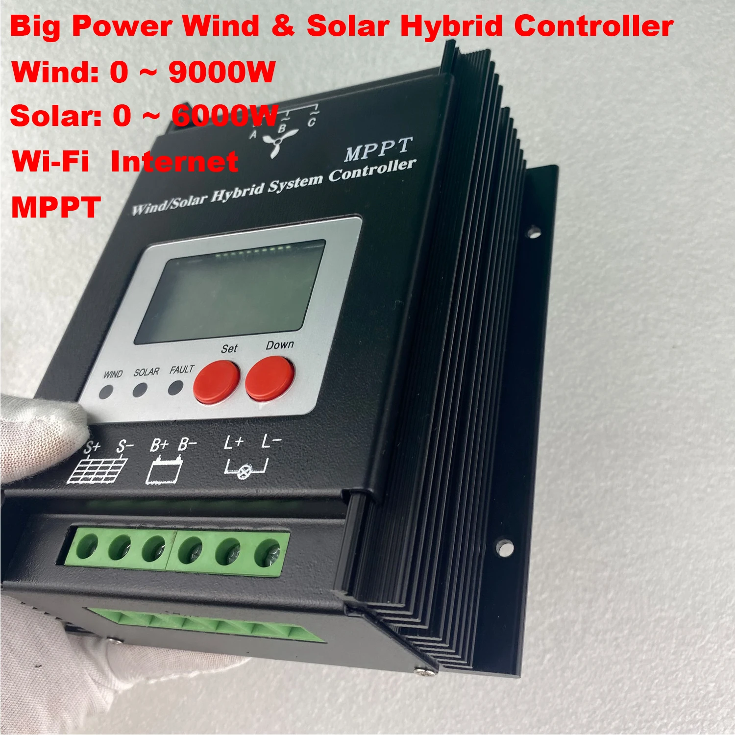 

MPPT Wind Solar Гибридный контроллер заряда Wind 3000 Вт Солнечная батарея 3000 Вт 12 В 24 В 48 В Автоматический гибридный контроллер с резистором нагрузки сброса