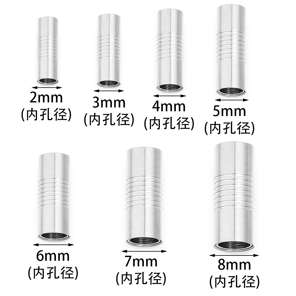 

5 шт. магнитные застежки из нержавеющей стали, магнитные концевые застежки, разъемы для изготовления ювелирных изделий, браслет «сделай сам», ожерелье, кожаные застежки для шнура