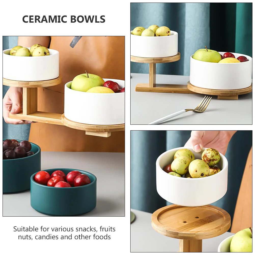 

Fruit Dish Dried Bowl Tiered Large Holder Container Bowls Organizer Kitchen Snack