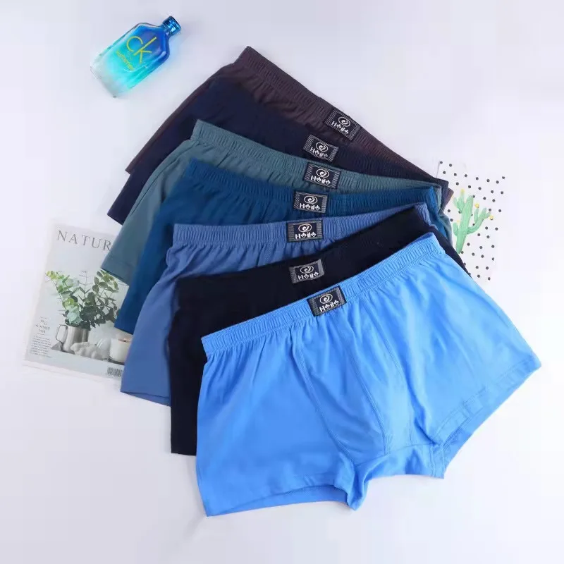 4XL-5XL Plus Size Fat Underwear Cotton Boxer Briefs Underpants For 2-Pack