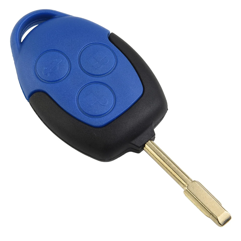 Coque de télécommande bleue en silicone pour voiture, porte-clés, support de boîtier, 3 boutons, ATIC, MK7, 2006-2014, 1X