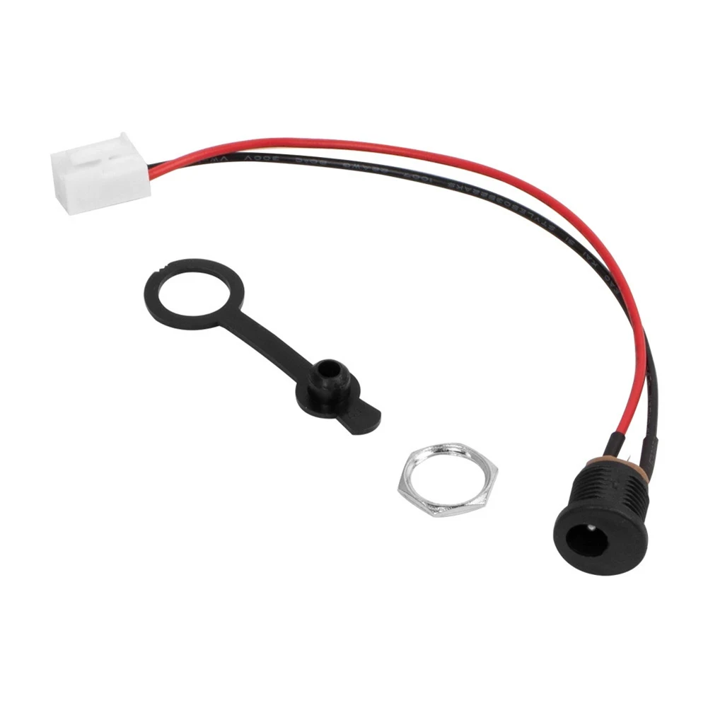 Panel Mounted DC2 1 Charging Port Connector for Electric Scooters and Bikes with Waterproof Cover 3 Piece Pack