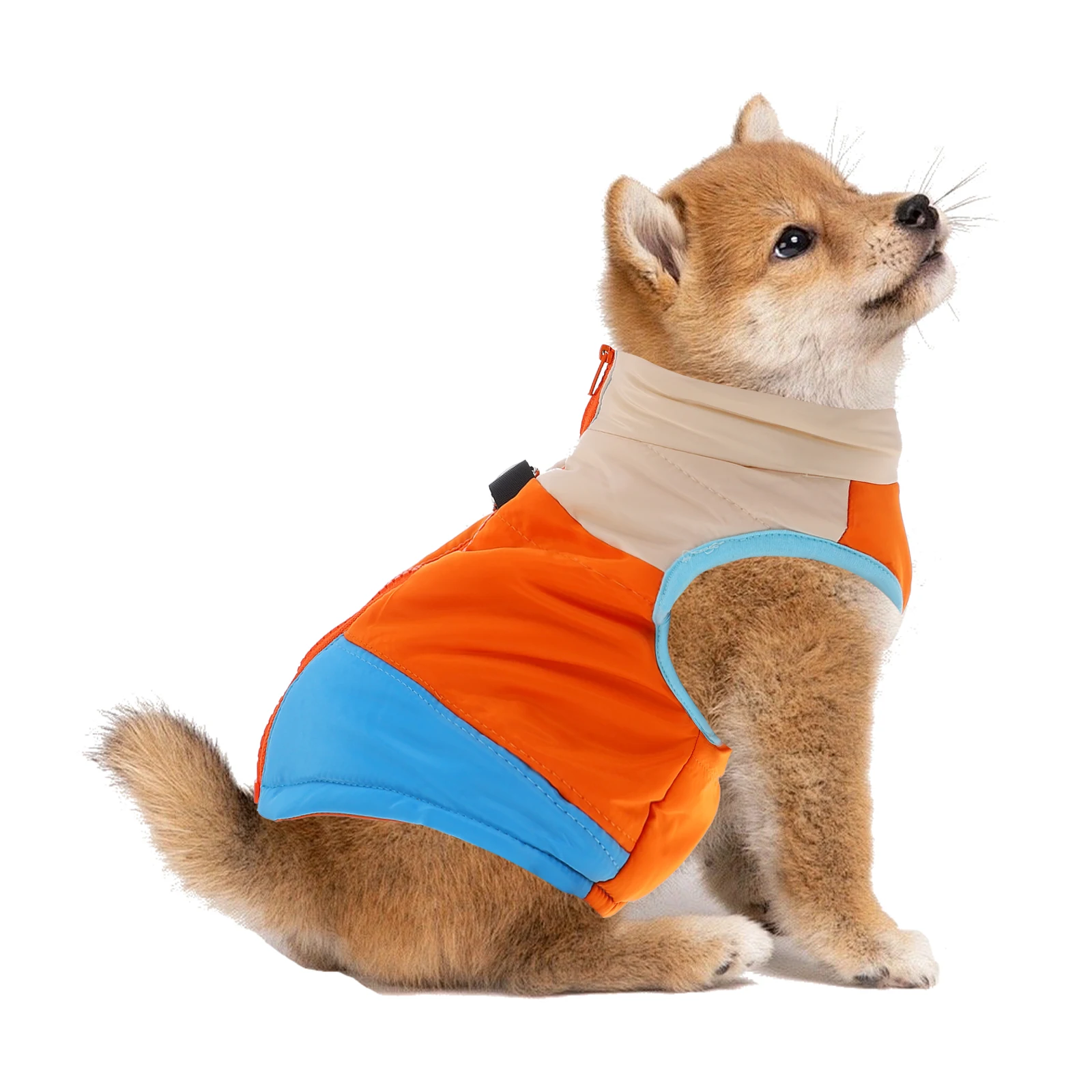 Waterproof Vest Winter Warm Pet Coat Cotton Dog Apparel Small Sizes -Blue Yellow Orange Breathable Pet