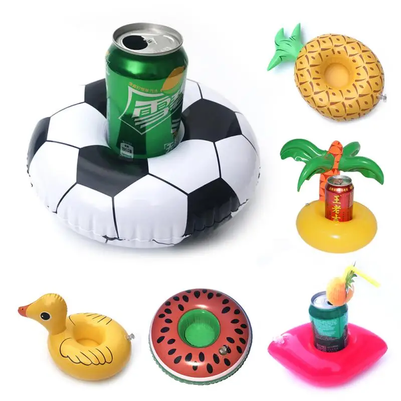 

500Pcs Inflatable Cup Holder Floating Drink Tray Hot Tub Swimming Pool Bathing Beach Party Decoration ​Coasters