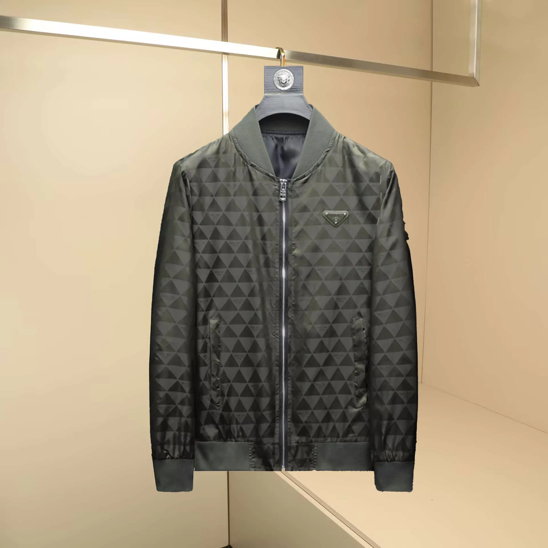 

New 2025 Men's Jaet Outerwear Casual Versatile Faionable High Quali Polyester Long Sve Zipper Closure Baseball Collar