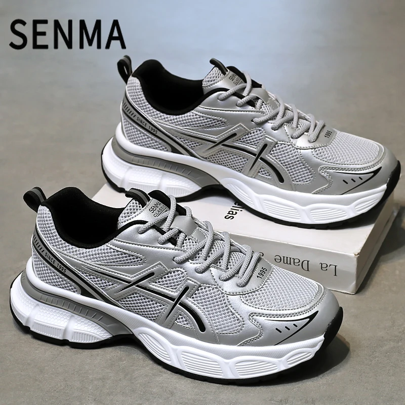 

SENMA Men Breathable Casual Shoes Trendy Vulcanized Sports Shoes Male Thick Sole Women Light Casual Sports Shoes Running Shoes