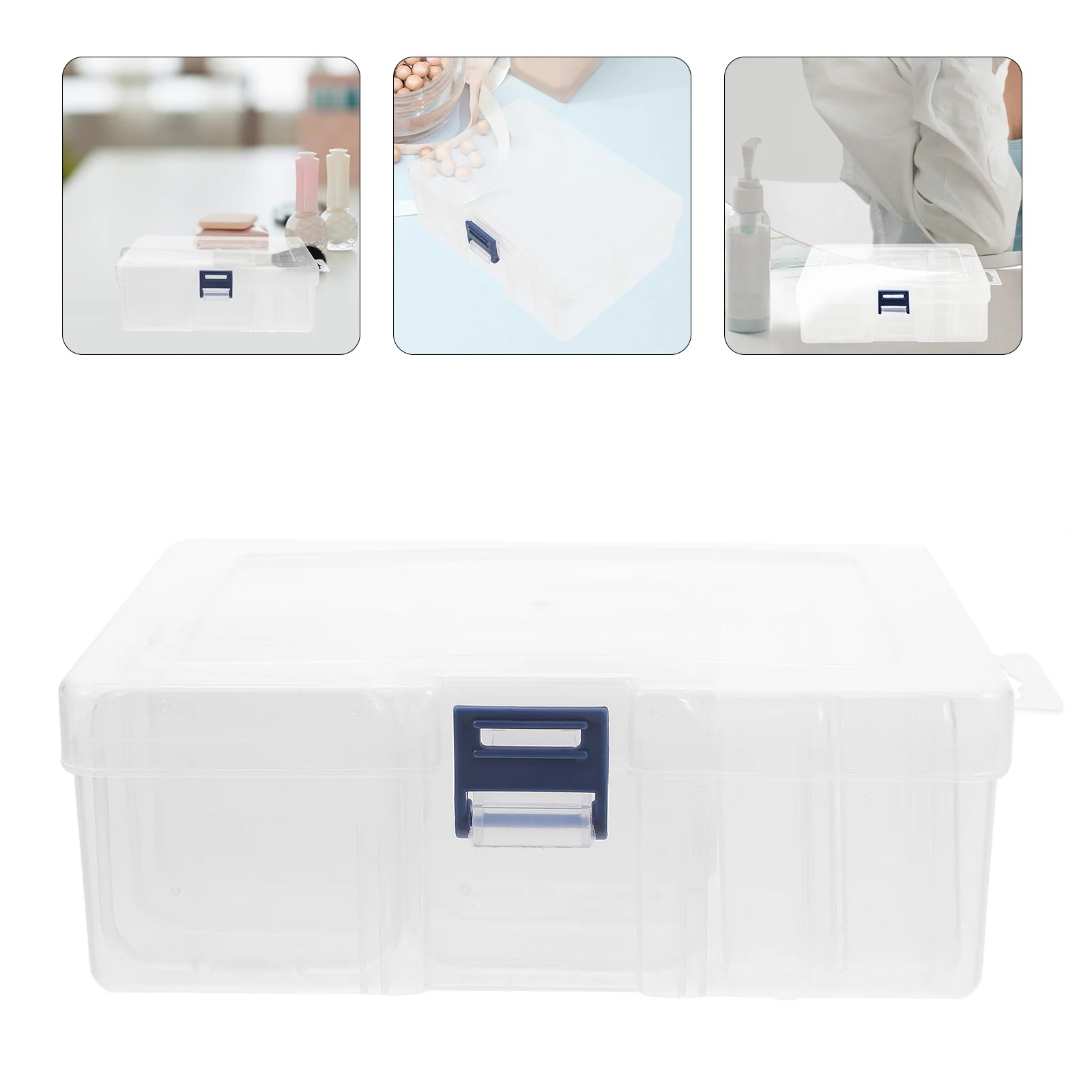 

1 set Small Plastic Storage Boxes Clear PP Organizer Cases for Accessories Earplugs Jewelry Beads Rings Travel Portable