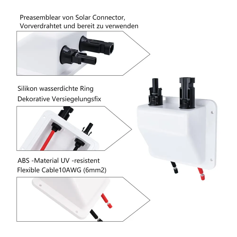 التركيب الكهربائي في الهواء الطلق الضميمة الكهربائية RV صندوق الأسلاك المزدوج كابل الطاقة الشمسية دخول الضميمة شاحن البطارية