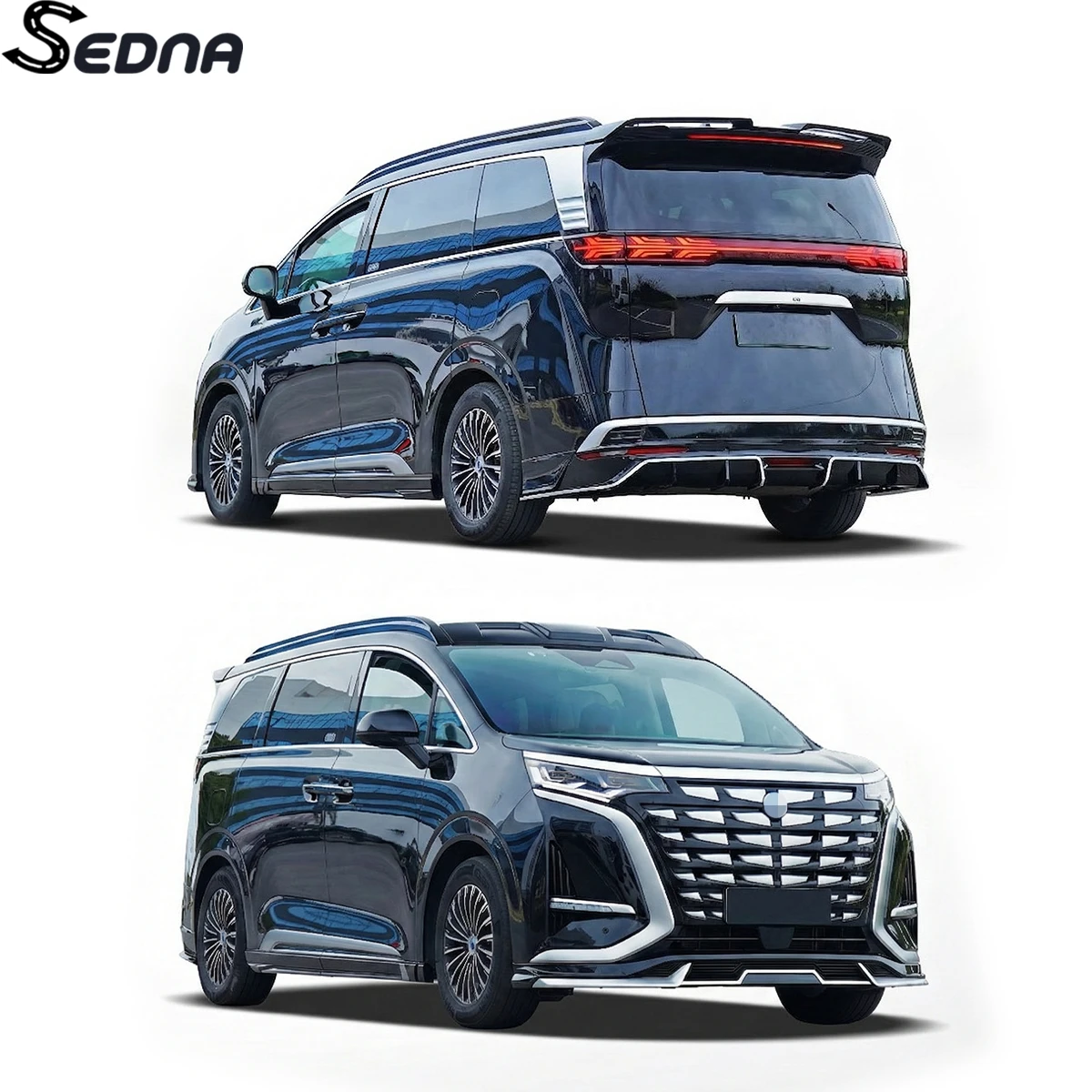 

For BYD Tengshi Denza D9 2022-2024 Body Kits Front Bumper Splitter Lip Rear Bumper Lip Car Accessories Tuning Exterior Parts