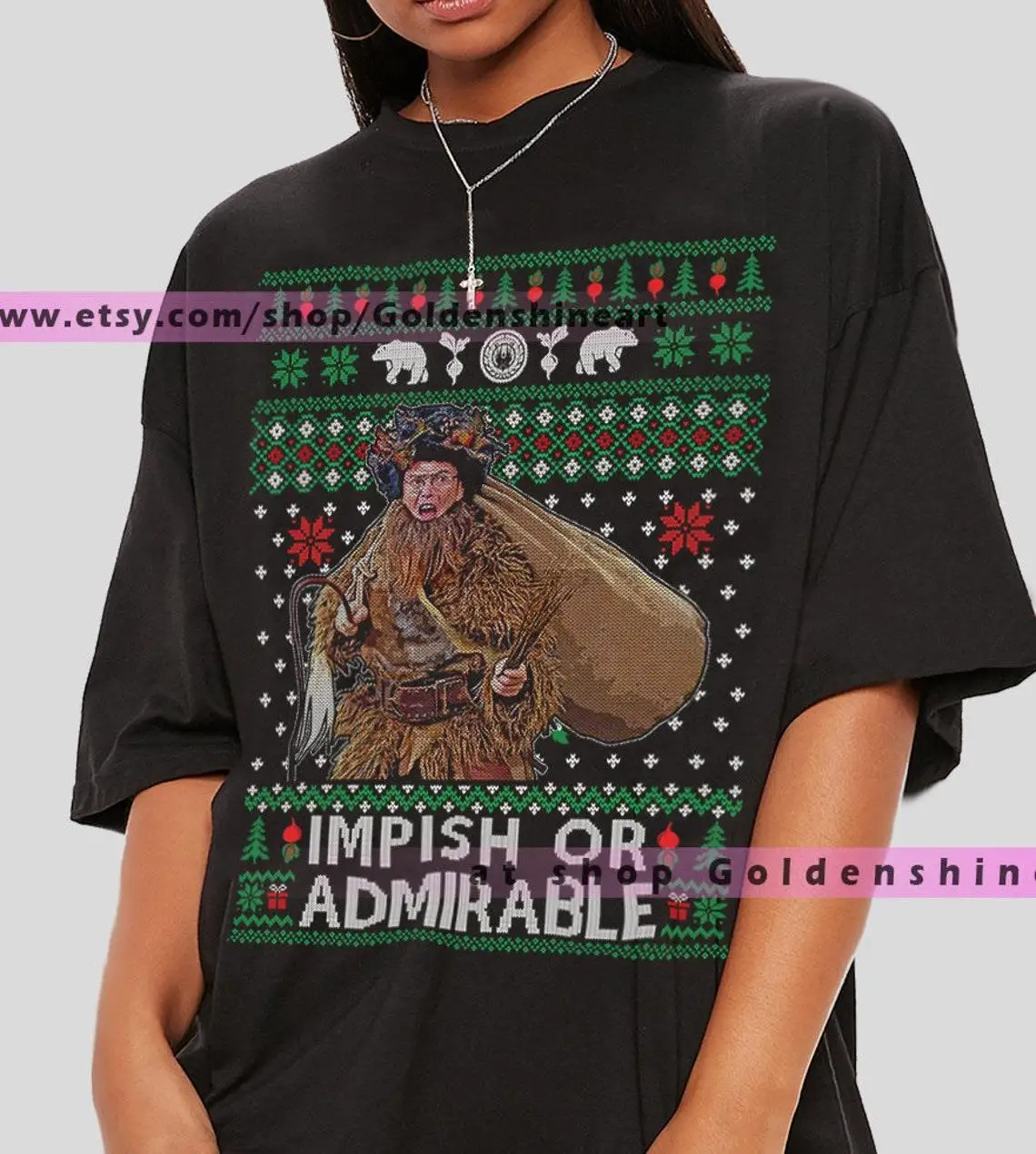 Belsnickel Impish Or Admirable Ugly Christmas Sweatshirt Dwight Schrute The Office Ugly Christmas Sweatshirt ETA1611 H