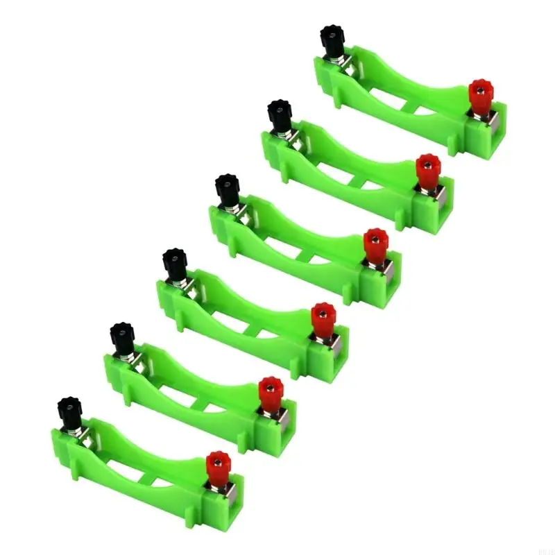 R9JB 6 Pcs AA Battery Holder AA Battery Box Plastic Battery Storage Box Series & Parallel Connection Physical Experiment Aid