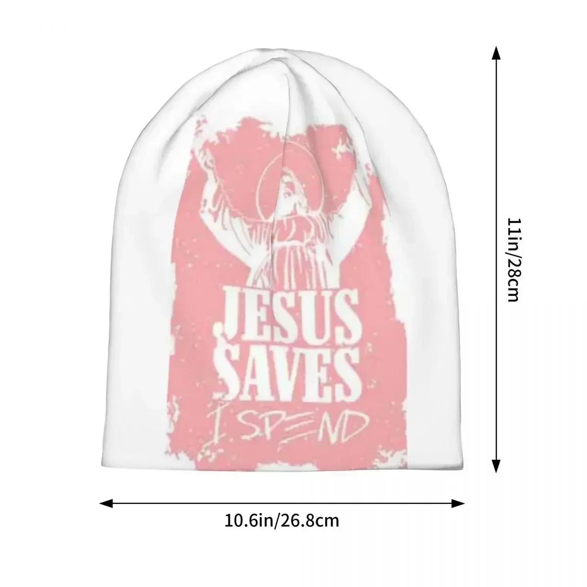 Jesus Saves Warm Knitted Cap Fashion Bonnet Hat Autumn Winter Outdoor Beanies Hats for Unisex Adult