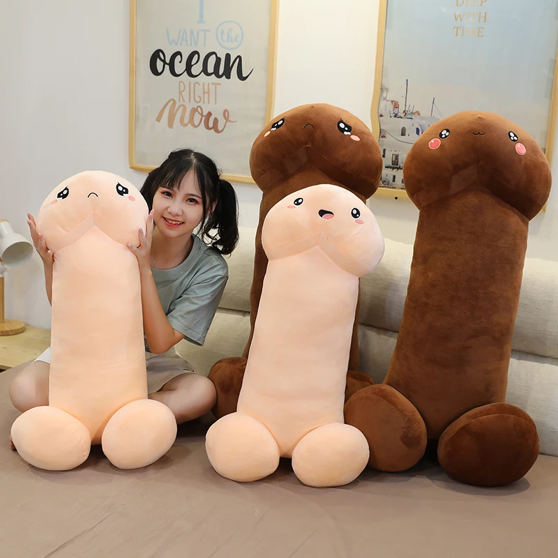 Neue Große Größe Trick Penis Plüsch Weiche Simulation Junge Dick Plushie Echt leben Penis Kissen Sexy Umarmt Kissen Freundin geschenk