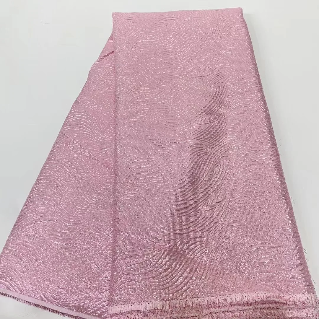 Latest Luxury African Brocade Lace Fabric for Evening 2025 High Quality French Jacquard Nigeria Lace Fabric for Wedding VJ6204
