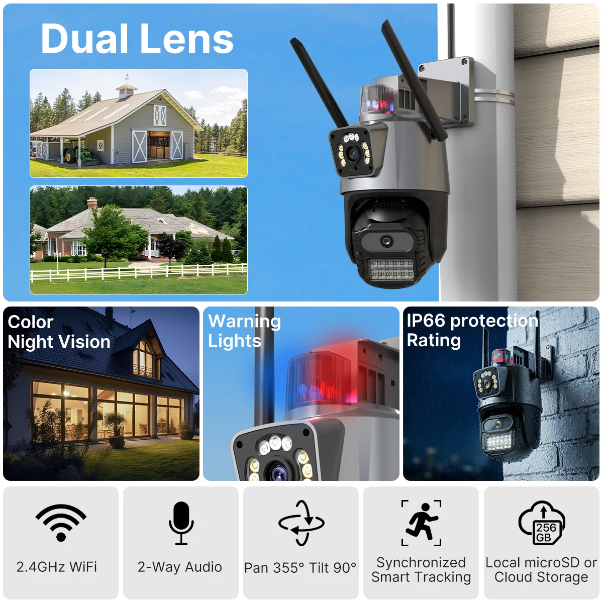 Kamera WiFi PTZ WONSDAR do uży – Outdoor Lighting No Electricity recenzja i cena