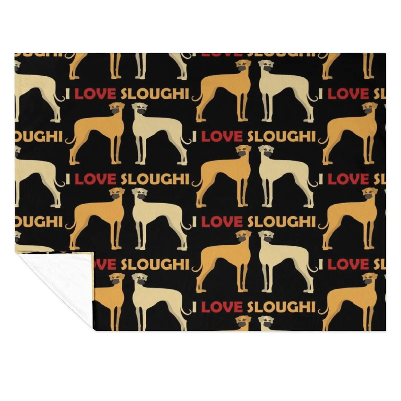 

I Love Sloughi Throw Blanket Bed covers Furrys anime funny gift Blankets
