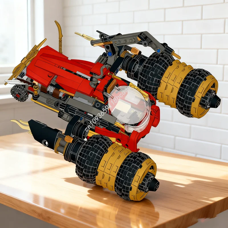 

415 шт. MOC Kai S Cargo Crab Katana Космический корабль Ninjia Модель Строительные блоки Рождественский подарок Сборные игрушки DIY Креативный кирпич Дети