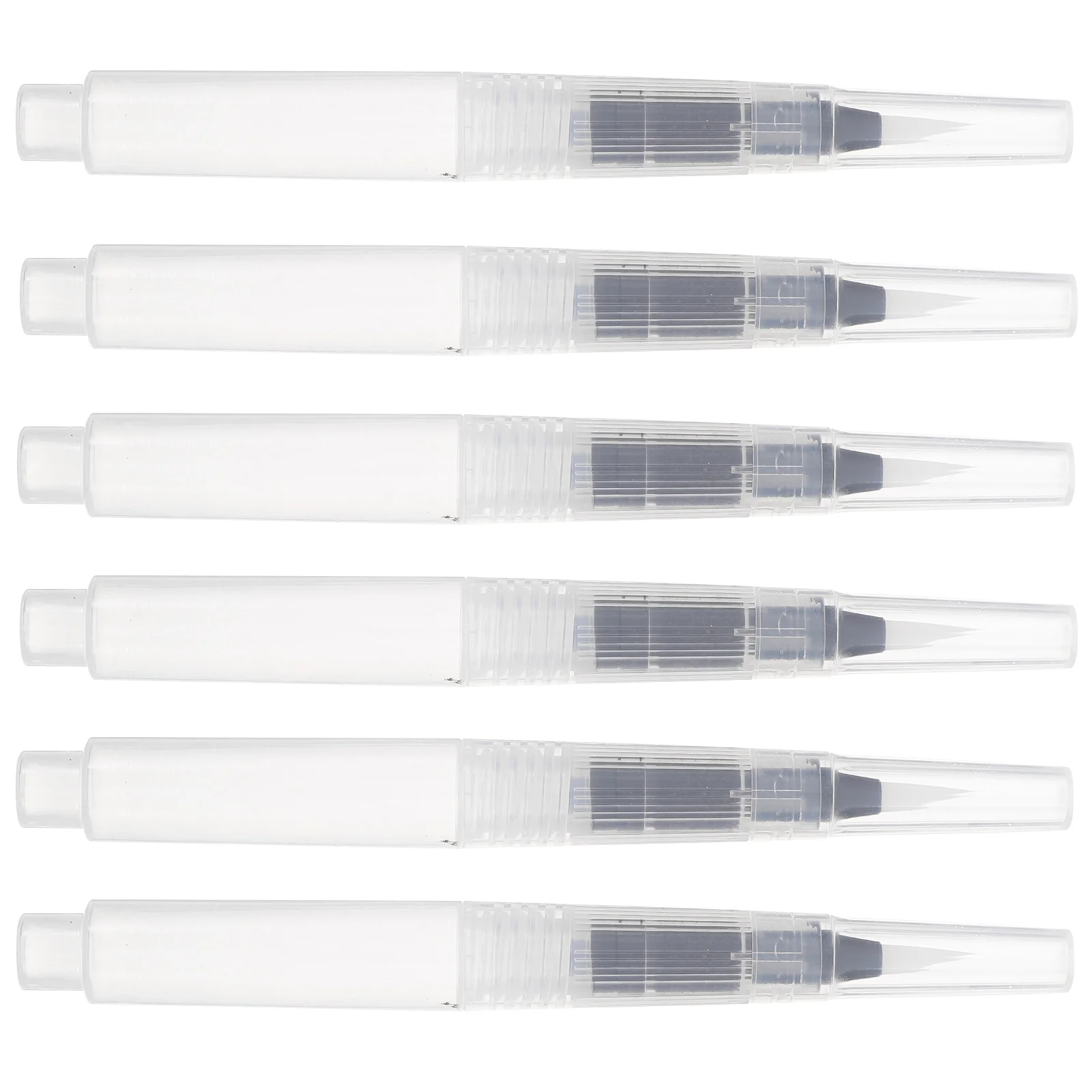 

6pcs Water Color Brush Pens Round Drawing Travel Plastic Paint Brushes Kids Students Blend Ink Water Flow