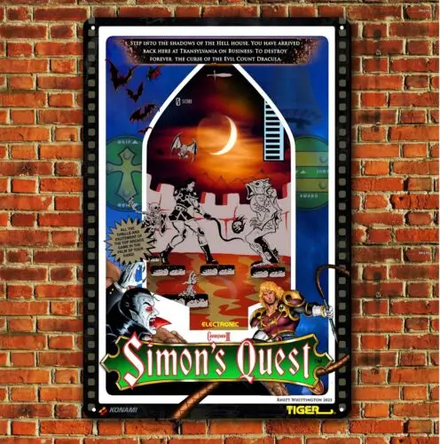 Castlevania Simons Quest Video Game Metal Poster - Tin Sign (8x12in)