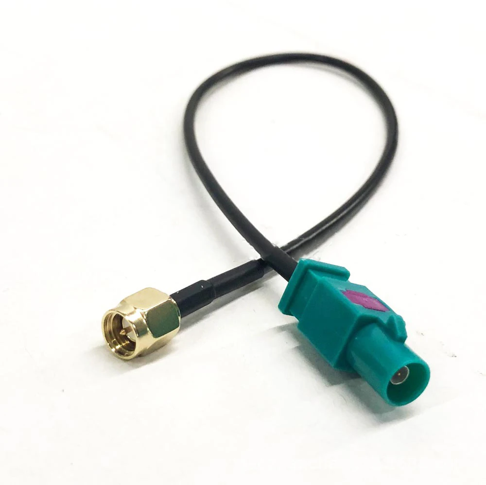 Universal Antenna Adapter Cable Fakra-Z Male To SMA Male Plug For GSM GPS DAB TV Antennas RG174 Cable