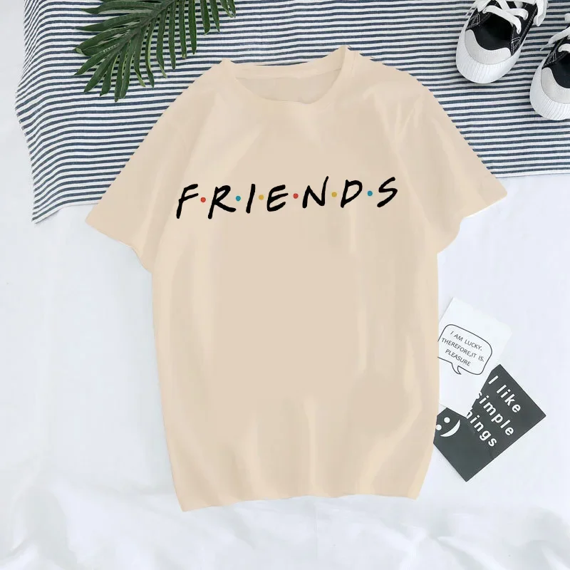 Fashion Friends Tv Show Funny Cartoon T Shirt Women Graphic Best Friends Harajuku T-shirt Korean Style Tshirt Vintage Top Female