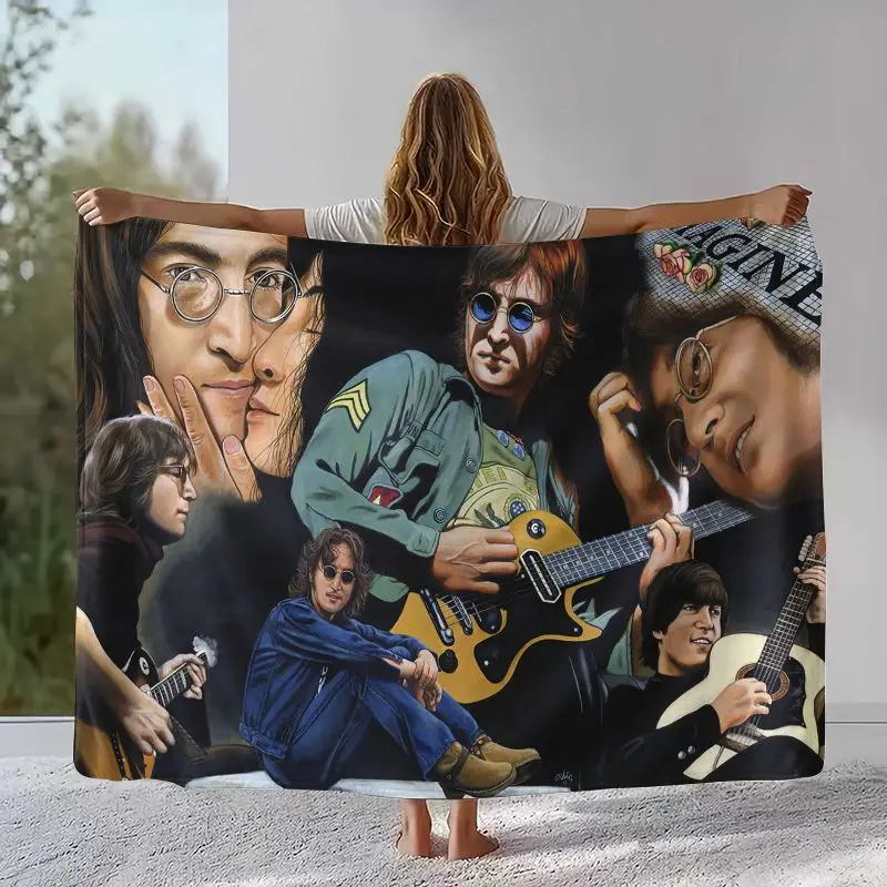 Fab Four The B-Beatles Abbey Road Rock Band Flannel Throw Blanket,Cozy Warm Blanket for Bed,Sofa,Living Room,Picnic,Home Decor